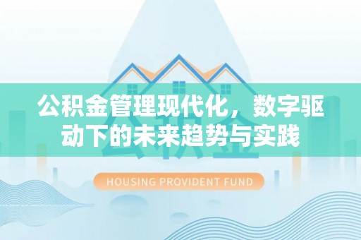 丹阳公积金管理现代化，数字驱动下的未来趋势与实践