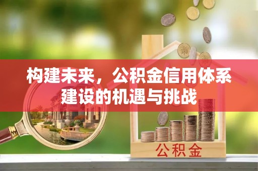 丹阳构建未来，公积金信用体系建设的机遇与挑战