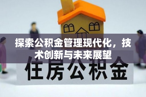 丹阳探索公积金管理现代化，技术创新与未来展望